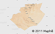 Satellite Map of Bechar, single color outside