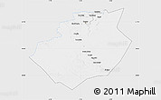 Silver Style Map of Bechar, single color outside