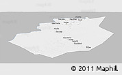 Gray Panoramic Map of Bechar, single color outside