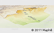 Physical Panoramic Map of Bechar, lighten