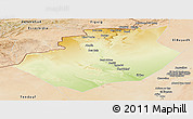 Physical Panoramic Map of Bechar, satellite outside