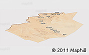 Satellite Panoramic Map of Bechar, cropped outside