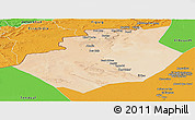 Satellite Panoramic Map of Bechar, political outside