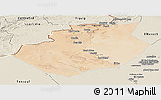 Satellite Panoramic Map of Bechar, shaded relief outside