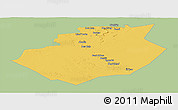 Savanna Style Panoramic Map of Bechar, single color outside