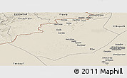 Shaded Relief Panoramic Map of Bechar