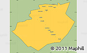 Savanna Style Simple Map of Bechar, cropped outside