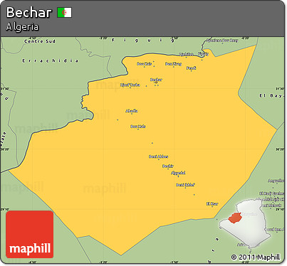 Savanna Style Simple Map of Bechar