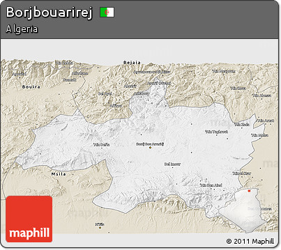 Classic Style 3D Map of Borjbouarirej