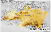 Physical 3D Map of Borjbouarirej, lighten, desaturated