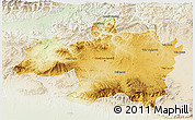 Physical 3D Map of Borjbouarirej, lighten