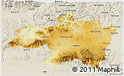 Physical 3D Map of Borjbouarirej, shaded relief outside