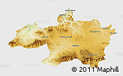 Physical 3D Map of Borjbouarirej, single color outside