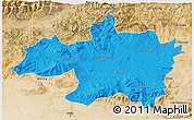 Political 3D Map of Borjbouarirej, satellite outside