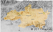 Satellite 3D Map of Borjbouarirej, desaturated