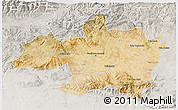 Satellite 3D Map of Borjbouarirej, lighten, semi-desaturated
