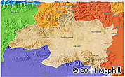 Satellite 3D Map of Borjbouarirej, political outside