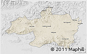 Shaded Relief 3D Map of Borjbouarirej, lighten, desaturated