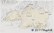 Shaded Relief 3D Map of Borjbouarirej, lighten, semi-desaturated
