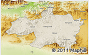 Shaded Relief 3D Map of Borjbouarirej, physical outside