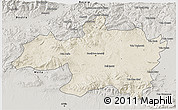 Shaded Relief 3D Map of Borjbouarirej, semi-desaturated