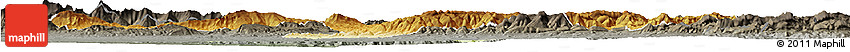 Physical Horizon Map of Borjbouarirej, darken, semi-desaturated