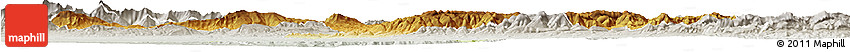 Physical Horizon Map of Borjbouarirej, lighten, semi-desaturated