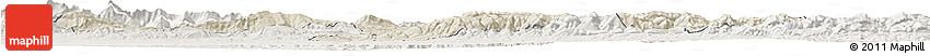 Shaded Relief Horizon Map of Borjbouarirej, lighten