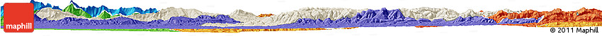 Shaded Relief Horizon Map of Borjbouarirej, political outside