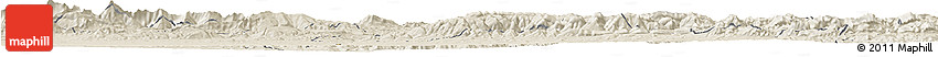 Shaded Relief Horizon Map of Borjbouarirej