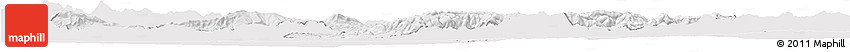 Silver Style Horizon Map of Borjbouarirej, single color outside