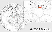 Blank Location Map of Borjbouarirej, within the entire country