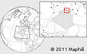 Blank Location Map of Borjbouarirej, highlighted country, within the entire country