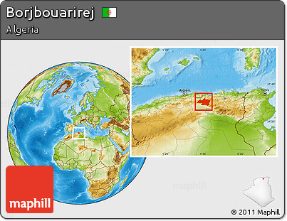 Physical Location Map of Borjbouarirej