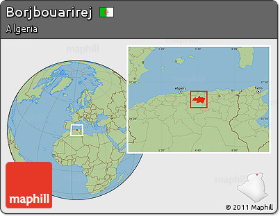Savanna Style Location Map of Borjbouarirej