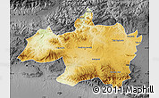 Physical Map of Borjbouarirej, darken, desaturated