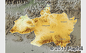 Physical Map of Borjbouarirej, darken, semi-desaturated