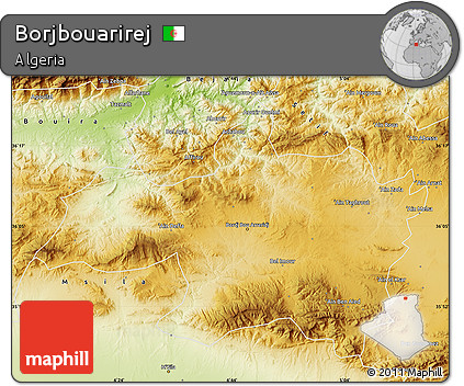 Physical Map of Borjbouarirej