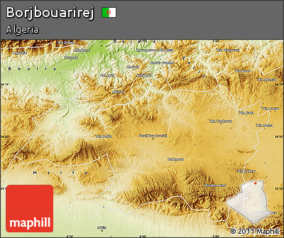 Physical Map of Borjbouarirej