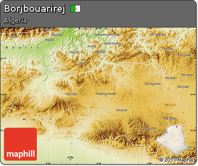 Physical Map of Borjbouarirej