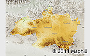 Physical Map of Borjbouarirej, lighten, semi-desaturated