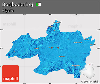 Political Map of Borjbouarirej, cropped outside