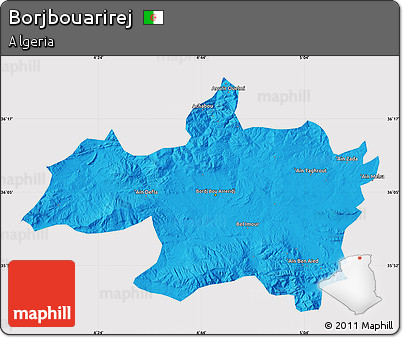 Political Map of Borjbouarirej, cropped outside