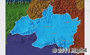 Political Map of Borjbouarirej, darken
