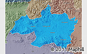 Political Map of Borjbouarirej, semi-desaturated