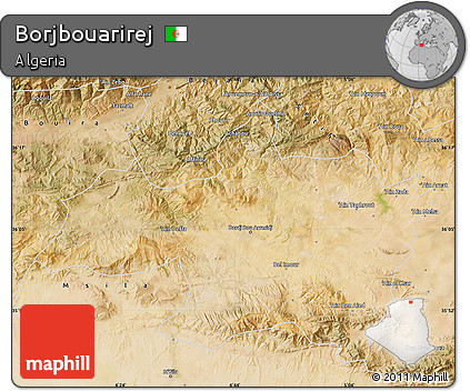 Satellite Map of Borjbouarirej