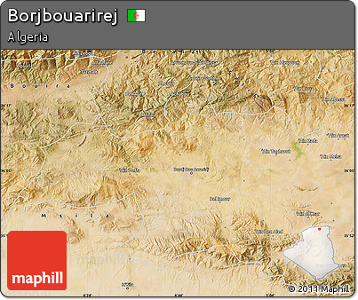 Satellite Map of Borjbouarirej