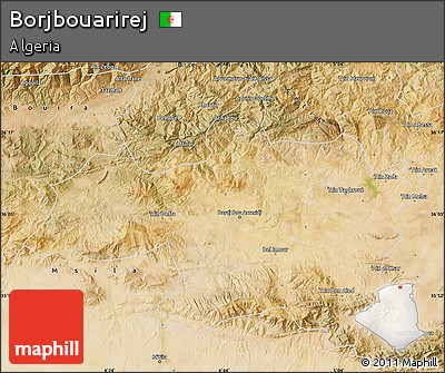 Satellite Map of Borjbouarirej