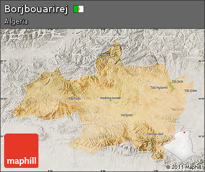 Satellite Map of Borjbouarirej, lighten, semi-desaturated