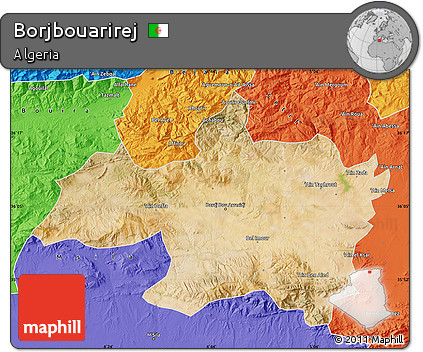 Satellite Map of Borjbouarirej, political outside